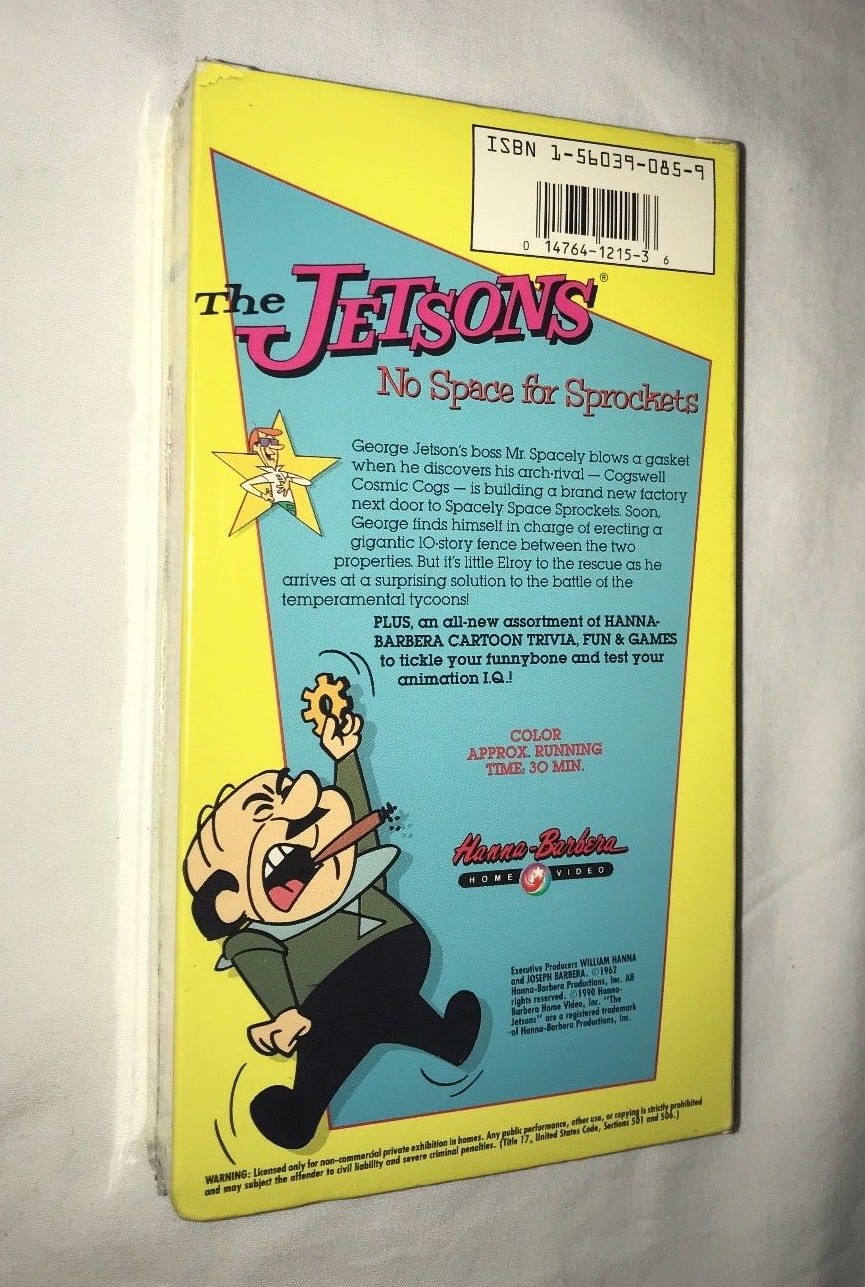 The Jetsons No Space For Sprockets VHS Vintage 1990 BRAND NEW
