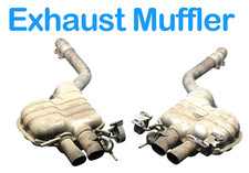 03-12 Bentley Continental GTC Right & Left Exhaust Muffler Pipe Set Of 2 Oem