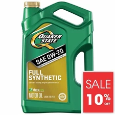 Quaker State Full Synthetic 0W-20 Motor Oil, 5-Quart, single.........