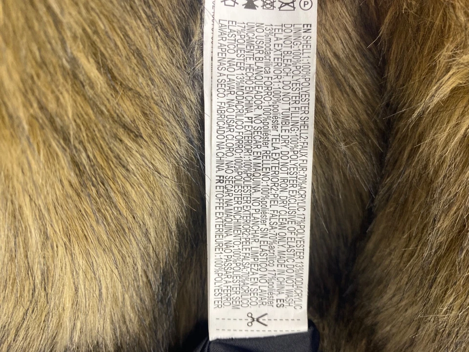 Forever 21 искусственного меха норка пальто пуховик куртка женщин средний капюшон полный молнии Mob жена - Изображение 4 из 4