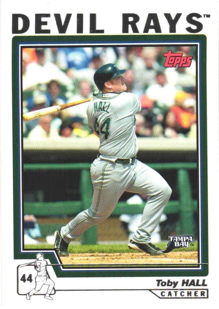 2004 Topps #159 Toby Hall Tampa Bay Devil Rays Baseball Card 