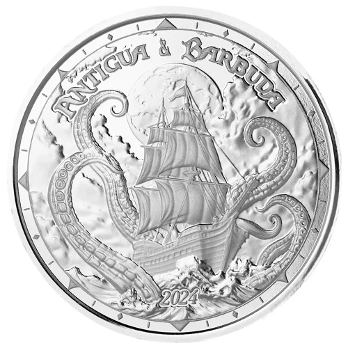 2024 EC8 Antigua & Barbuda | Rum Runner and Kraken 1 oz .999 Fine Silver COIN