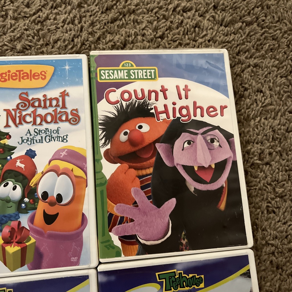 8 Dvds Max & Ruby Sesame Street VeggieTales Harry The Dirty Dog