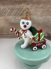 2024 Mr. Bingle New Orleans Icon Snowman Wagon Santa Ornament