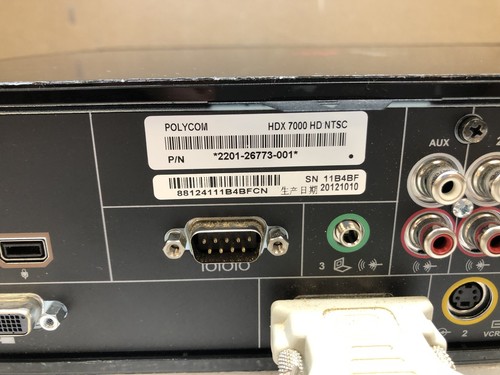 Polycom HDX 8000 HD Video Conferencing System NO PWR CABLE or ANY OTHER ADAPTERS - Picture 7 of 8