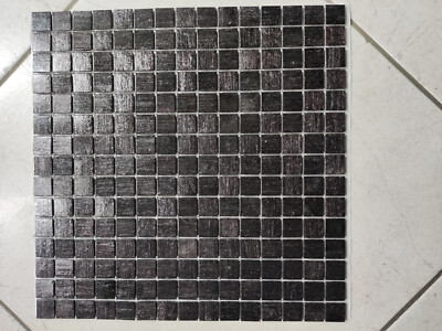 2 qm Trend Glasmosaik Feel 2104 Schwarz 2x2 cm Plus