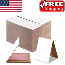 200 Pack Cardboard Sleeves Flat Vending Sports Card Folders Shipping.