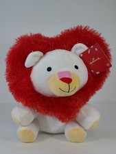 Hallmark 9" Heartly Valentine's Day Red Heart Mane Lion Cub Stuffed Animal Plush