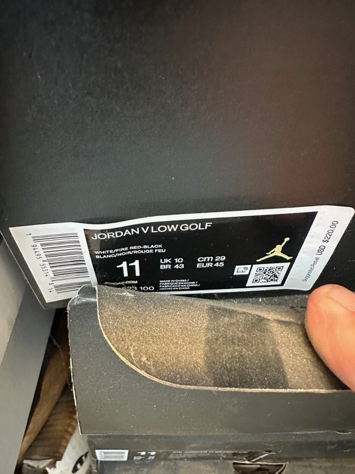 Talla 11 - Air Jordan 5 Golf Low Fire Red Foto 4 de 4