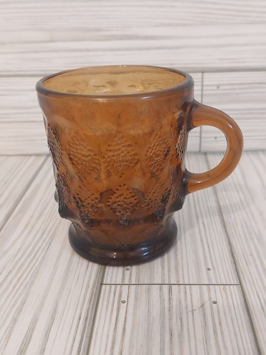 Vintage Anchor Hocking Fire King Amber Brown Diamond Kimberly