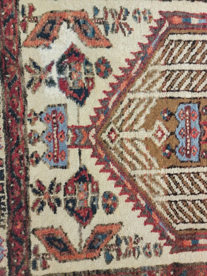 Antique Oriental Hand-Knotted Wool Runner Collectible Serapi Sarab 3'4" x 15'3" - Image 2 of 4