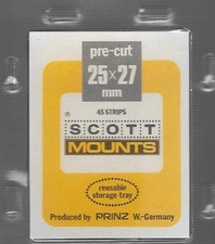 Uni-Safe Scott Prinz Split-Back G 25x27 mm - 45 BLACK Precut Stamp Mounts $3.99