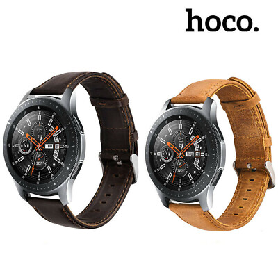 HOCO Genuine Leather Strap 22mm Generic Watch Band Bracelet Wristband with pins