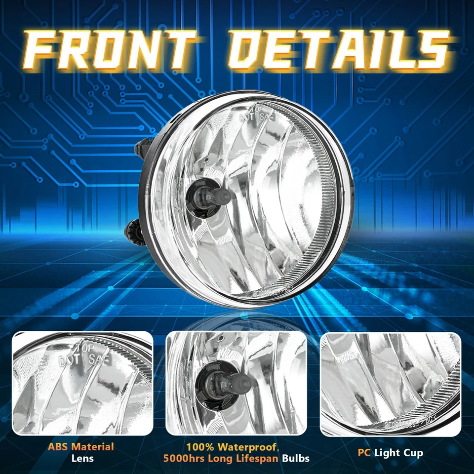 Luces antiniebla izquierda y derecha para 07-13 GMC Sierra 1500/07-14 GMC Sierra 2500HD 3500HD - Foto 4 de 4