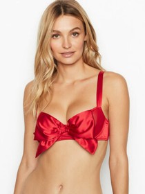 NWT Victoria's Secret DREAM ANGELS Satin Bow Unlined Balconette Bra Set 