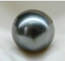 HUGE 14MM NATURAL PERFECT ROUND TAHITIAN GENUINE BLACK LOOSE PEARL UNDRILLED