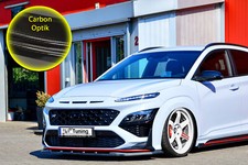 Frontspoiler Cuplippe Splitter aus ABS für Hyundai Kona N-Line Carbon Optik