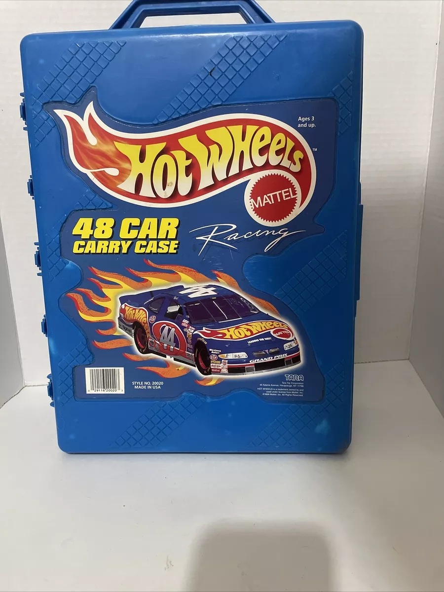 Hot Wheels 48 Car Carry Case 1998 Mattel Blue Vintage