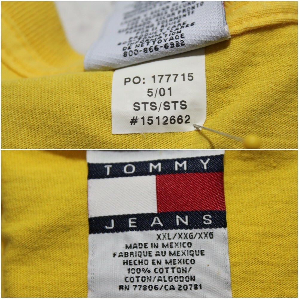 Lot of 2 Vintage TOMMY HILFIGER Jeans Men's XXL (2XL) Red & Yellow