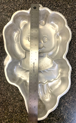 1992 Ballerina Bear Cake Pan Vintage Wilton Aluminum 2105-2021 - Picture 4 of 4