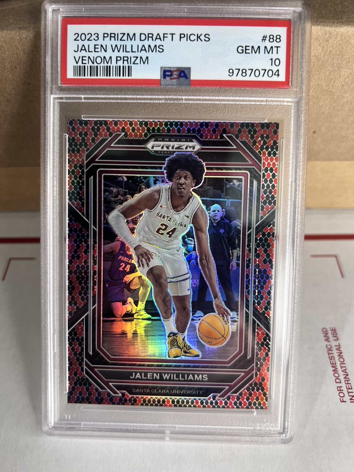 2023 Panini Prizm Draft Picks Jalen Williams 88 Venom Prizm Rookie Card