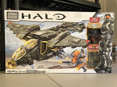 Halo Mega Bloks UNSC Pelican Gunship 97129 - Complet Avec Petits Défauts