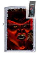 Zippo 5027 monster devil street DISCONTINUED - Rare Lighter + FLINT PACK