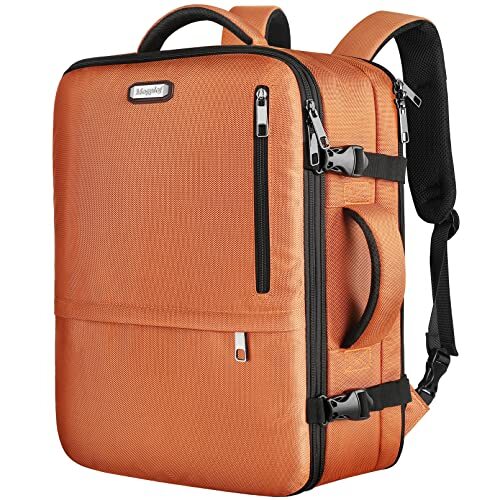 40L Flight Approved Carry-On Travel Backpack for Women & Men in Orange  