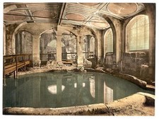 Roman Baths and Abbey Circular Bath Bath England c1900 OLD PHOTO