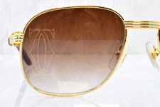 Vintage Cartier Monceau sunglasses C decor 55/18 with box Circa 1990s