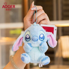 Disney Shanghai Stitch Dreamy Plush Keychain Pastel Lilo  Stitch Soft Toy Clip