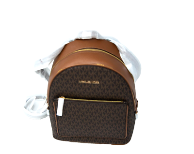 adina large leather backpack Michael Kors Adina Medium PVC Leather Convertible Backpack Bookbag (Brown Signature)
