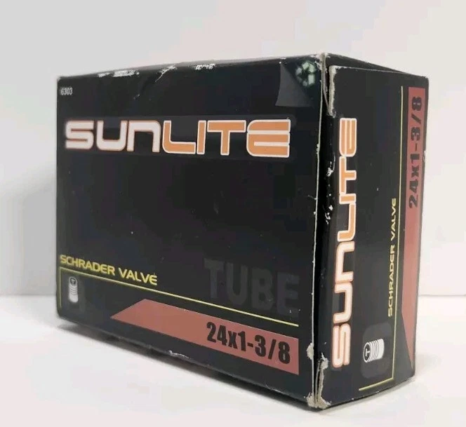Sunlite Bicycle Inner Tube 24x1-3/8" Schrader Valve 32mm Fits Vintage Bike 24in - Image 3 of 4