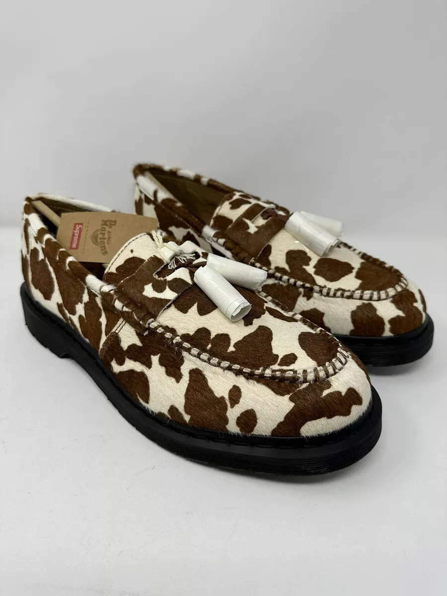 Supreme Dr. Martens Penton Tassel Loafer COW PRINT Size 12 brand 