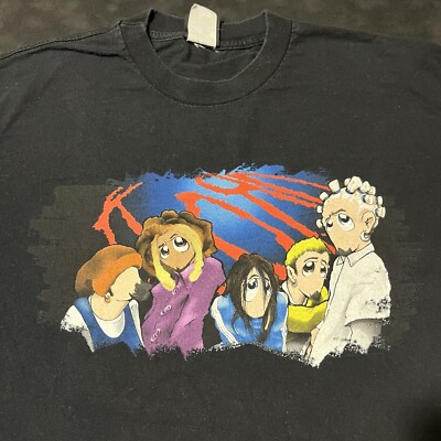 Vintage Korn Shirt Long Sleeve Giant Anime Cartoon Band 1990s