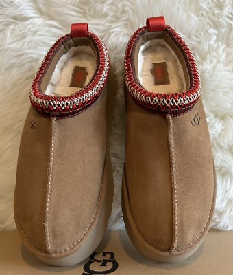 UGG Women's Braid Tazz Tasman Platform Suede Slippers 1122553