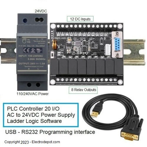 PLC Trainer Kit Controller GX Developer Ladder Logic Programming Software W10/11