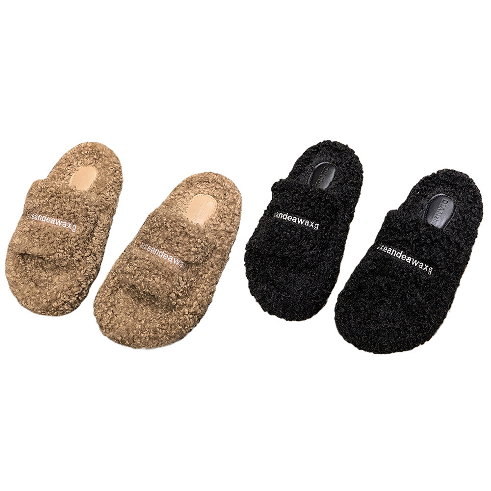 SAOLA Pantofole da camera da letto in pile Teddy comode ciabatte da casa peluche suola antiscivolo per donna