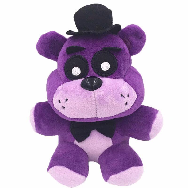 2PCS FNAF Five Nights at Freddy's PURPLE Shadow + GOLD Bear Plush Plushie  Toy