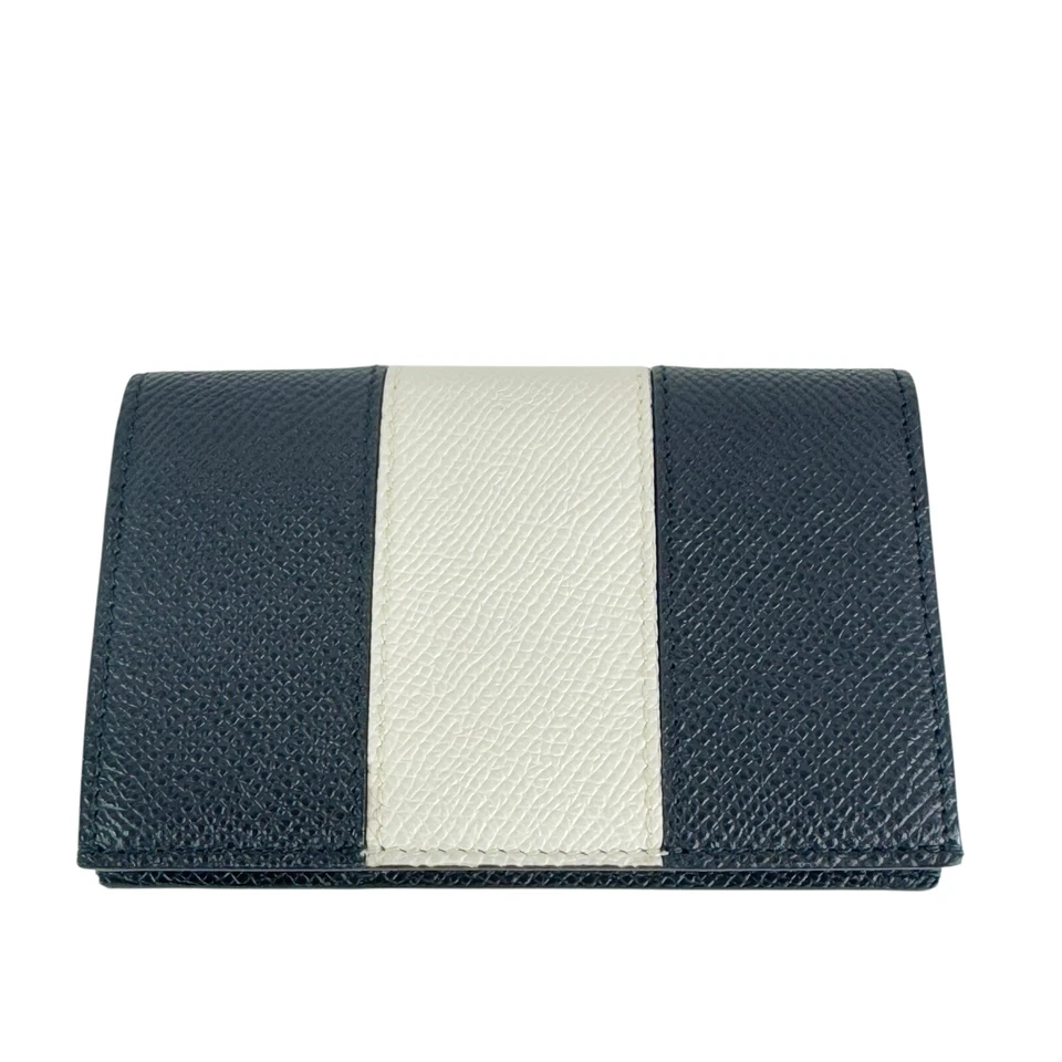 Tarjetero BALLY de cuero blanco y negro hecho en Italia Foto 2 de 4