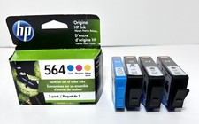 Lot of 7 Genuine HP 564 Ink Cartridges in Black 564 XL, Colored 564, Black 564
