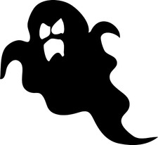 Ghost 1 Vinyl Decal Bumper Sticker Halloween Spooky Boo Scary Horror laptop car