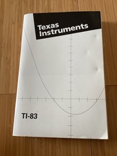 Texas Instruments TI-83 Graphing Calculator Guide Book Manual Vtg.