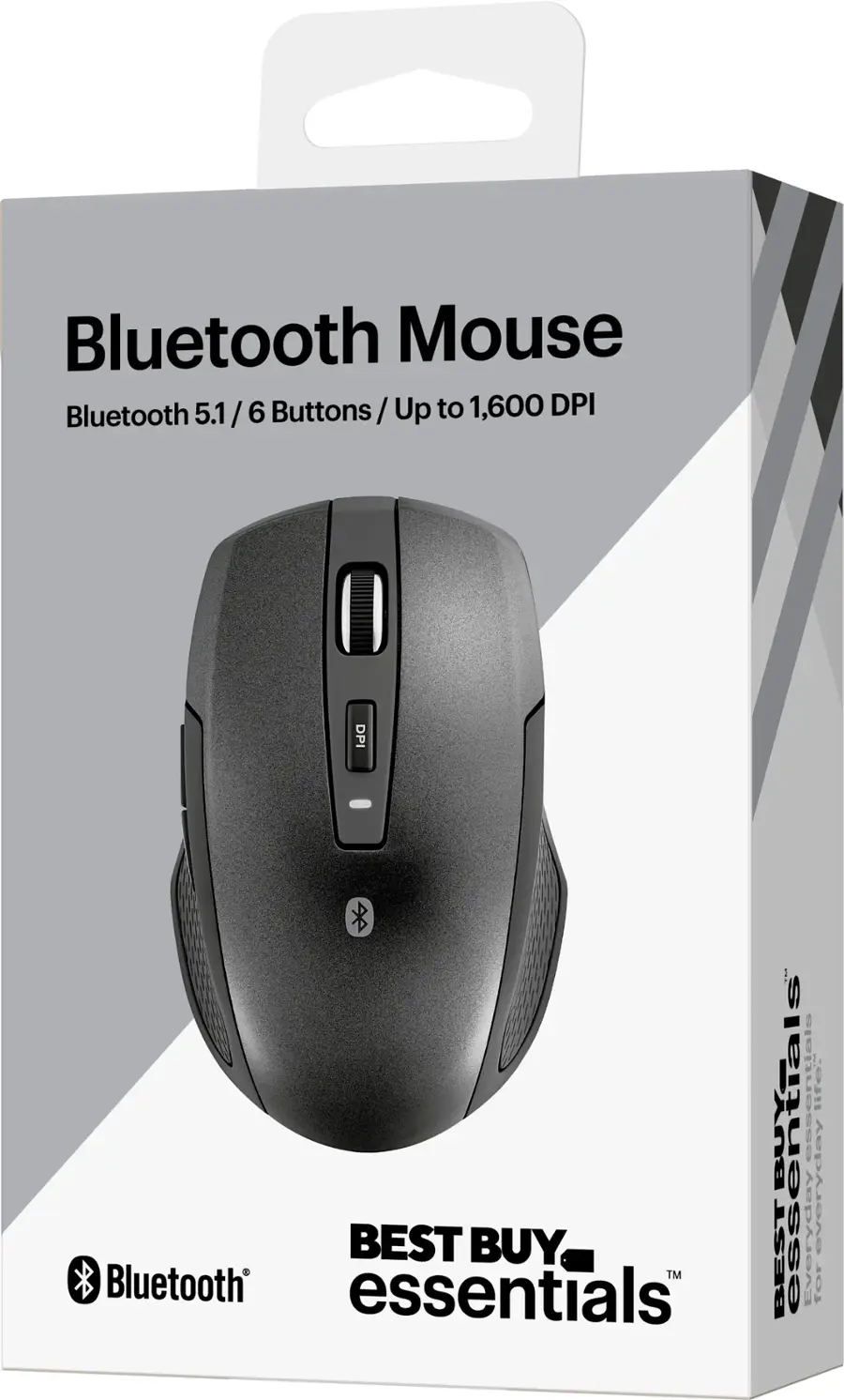 Best Buy Essentials Wireless Optical Ambidextrous Mouse with USB Receiver for Laptops and PCs  