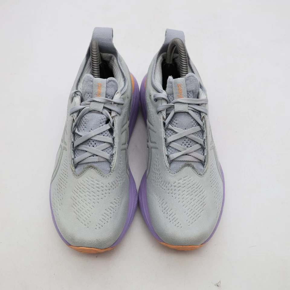 Zapatos para correr Asics Gel-Nimbus 25 para mujer talla 8 gris ancho/púrpura 1012B437 Foto 2 de 4