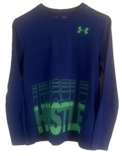 UNDER ARMOUR Heat Gear Boy  s Cobalt Blue Shirt Size YMD 10-12 