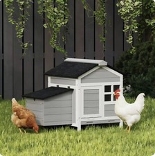 Pawhut Wooden Chicken Coop With Pull Out Tray And Nesting Box 92x64x69cm