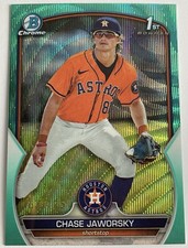 2023 Bowman Draft Chase Jaworsky Chrome Aqua Refractor #/125 Houston Astros