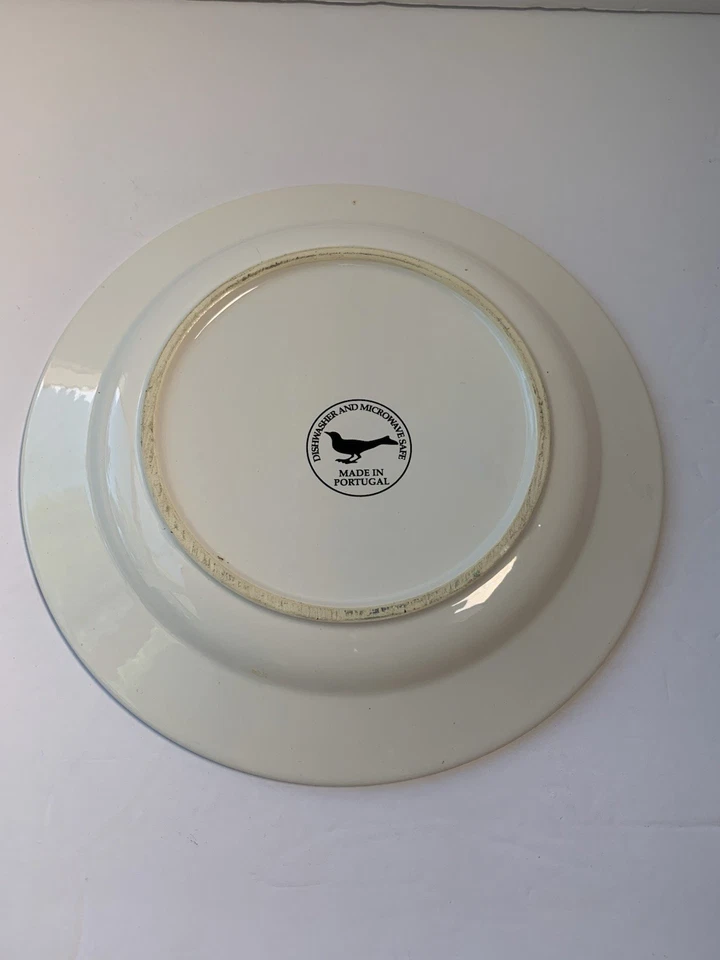 Juego de 3 platos de ensalada florales rojos/naranjas de Anthropologie 8.75" Hechos en Portugal Foto 3 de 4