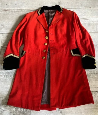 Ancienne Veste Gabardine de Chasse à courre XIX vénerie complète avec boutons - Photo 1/4